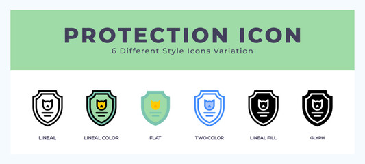 Aufkleber - Protection symbol icon vector. symbol illustration