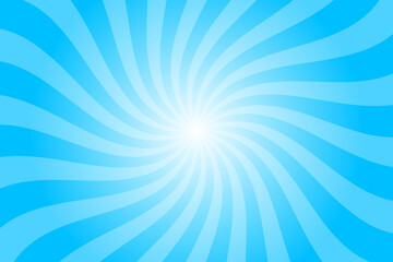 Poster - Candy color sunburst background. Abstract blue sunbeams design wallpaper. Colorful spinning lines for template, banner, poster, flyer. Sweet rotating cartoon swirl or whirlpool. Vector backdrop.