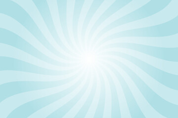 Poster - Candy color sunburst background. Abstract blue sunbeams design wallpaper. Colorful spinning lines for template, banner, poster, flyer. Sweet rotating cartoon swirl or whirlpool. Vector backdrop.