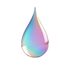 Aufkleber - Iridescent droplet a stark image isolated on transparent background