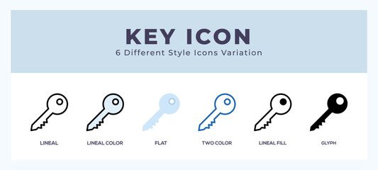 Poster - Key icon set. vector illustration.