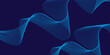 © fathor - Abstract glowing wave lines on dark blue background. Dynamic wave pattern. Modern flowing wavy lines. Futuristic technology concept.