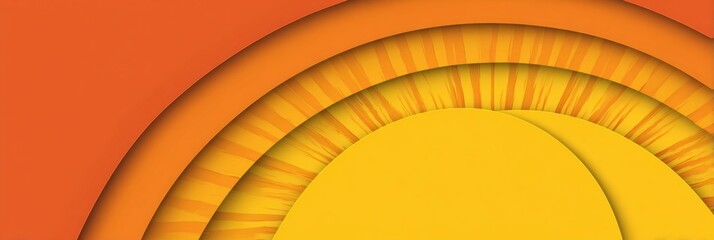 Poster - Intricate Paper Cut Design Showcasing Layered Sunbeam Pattern With Abundant Negative Space on Left Side