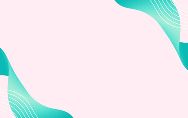 Poster - blue wave background