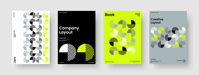 Wall Mural - geometric business presentation template. modern report design. creative banner layout. poster. broc