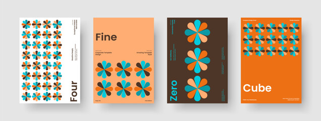 Wall Mural - isolated report layout. abstract business presentation design. geometric brochure template. book cov