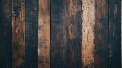Aufkleber - A close-up shot of a wooden wall with textured wood grain and knots