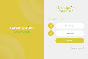website landing page login design