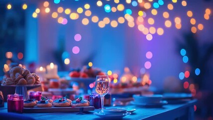 Poster - A beautifully set table for a festive occasion, complete with candles and fine china