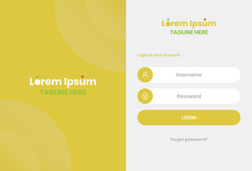 website landing page login design