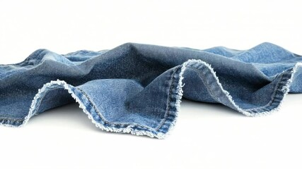 Poster - A close-up view of a cloth with fray edges, suitable for use in textile or sewing projects