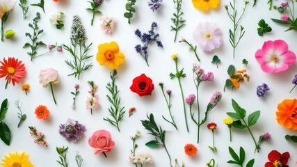 Poster - Vibrant bouquet on a clean background