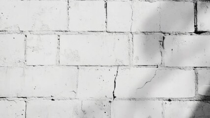 Poster - A close-up shot of a textured brick wall in shades of gray