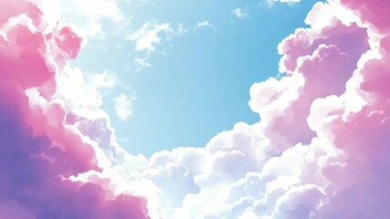 Aufkleber - Aircraft soaring through fluffy white clouds on a sunny day, suitable for travel or adventure themes