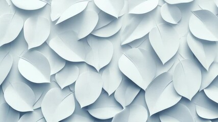 Poster - A close-up view of a cluster of white paper leaves, perfect for use in presentations or designs focused on nature and simplicity