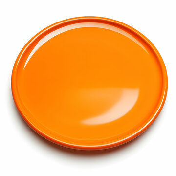 A classic frisbee with a smooth, curved design, isolated on a white background
