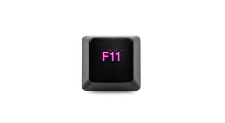 Poster - Close-up of F11 Key on Black Keyboard