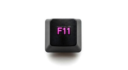Poster - Close-up of F11 key from a black computer keyboard