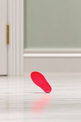 Poster - Pink Object Reflection on White Floor