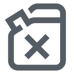 Poster - Gray document icon with a folded corner and a prominent x mark displayed in the center area