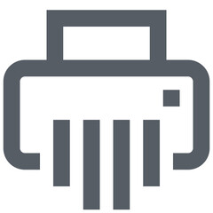 Poster - Illustration of a gray printer with paper coming out of it on a white background in a simple style