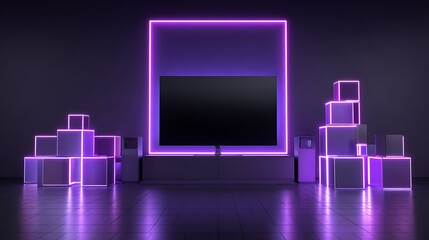 Wall Mural - 4k ultra hd computer wallpaper with dark mode abstract geometric patterns crystal clear nature lands