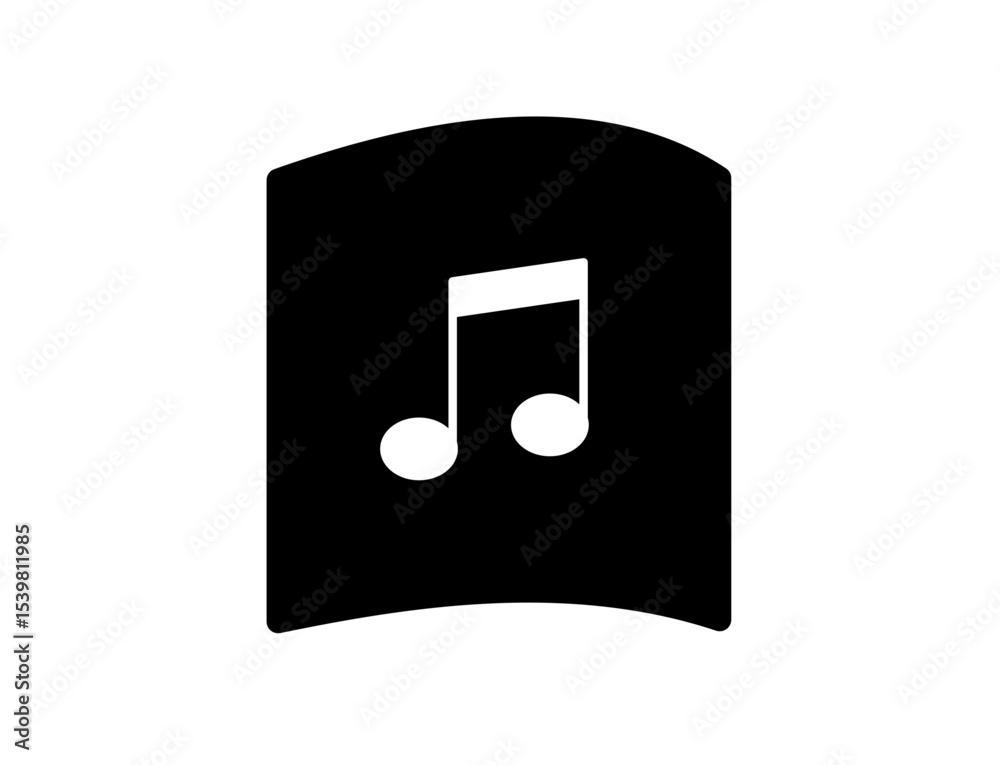 Image vectorielle Stock Icon of sheet music with eighth notes 14C ...