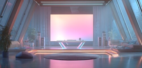 Wall Mural - 4k ultra hd computer wallpaper with dark mode abstract geometric patterns crystal clear nature lands
