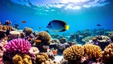 Vibrant Coral Reef Fish Underwater.