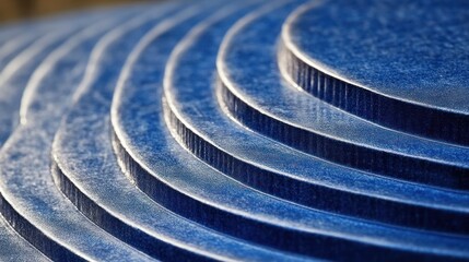 Poster - Blue layered circular surface