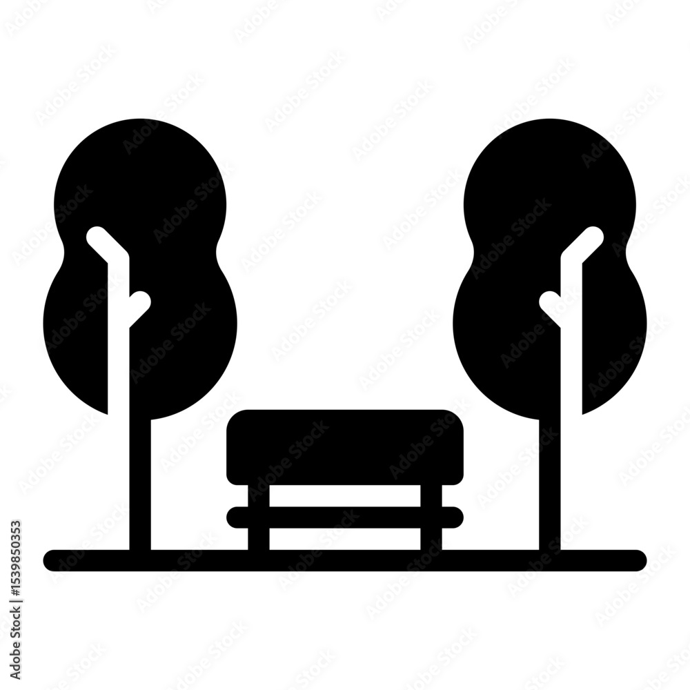 public park glyph icon