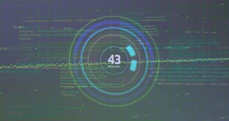 Poster - Upon dashboard activation, circular gauge filling cyan segments to show data loading progress