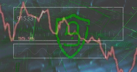 Poster - Red line falling from 64