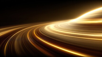 Aufkleber - Long exposure photograph of glowing light trails on dark night road with dynamic motion
