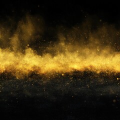 Poster - Gold dust explosion particles shimme floating glitter sparkling cosmic background