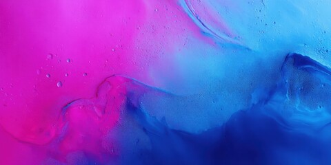Poster - Vibrant abstract watercolor painting with fluid blue pink and purple hues and dynamic textures