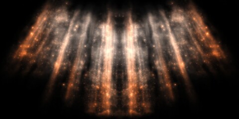 Poster - Dynamic abstract background of glowing sparkling fireworks with vibrant orange