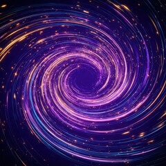 Aufkleber - Dynamic glowing spiral galaxy swirl with vibrant light trails and cosmic sparkles
