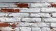 © Generative AI - Textured white and red brick wall with rustic appearance and weathered surface