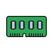 © richiksv - RAM icon. Lineal color style.