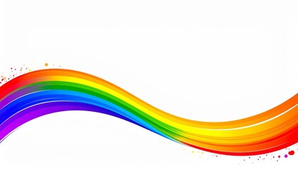 Poster - Rainbow Wave Abstract Background, Colorful, Design rainbow, abstract