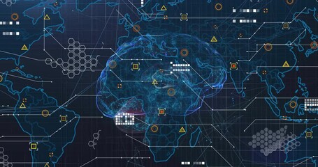 Poster - Translucent brain network appearing over map, pulsing forming HUD blocks linking data connections