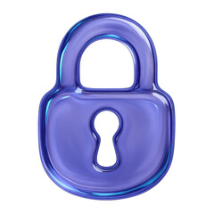 Poster - Security Symbol: A gleaming, 3D rendered padlock, showcasing the essence of security, protection, and confidentiality, with a captivating, polished look.
