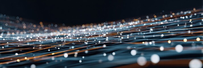 Poster - Dynamic Visual Representation of an Interconnected Digital Support Network With Motion Blur Effects