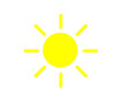 © Erlin - Flat style cartoon design illustration of sun, solar system planet. sunrise, sunset, heat, yellow.
