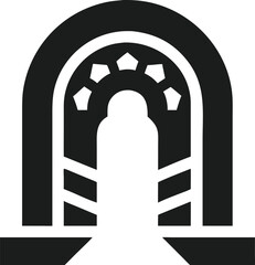 Aufkleber - Abstract metaverse portal design illustrating ai technology and future intelligence