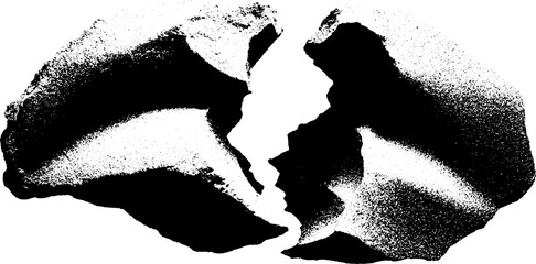 Poster - High contrast cracked limestone aggregate design for texture or background use