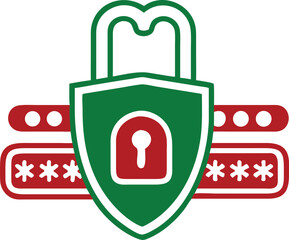 Aufkleber - Digital security icon representing password protection and information encryption concepts