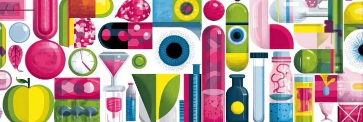 Poster - Visual Representation of Pediatric Oncology Terms With Colorful, Soft Typography That Enhances Understanding of Medical Concepts