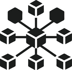 Poster - Interconnected decentralized network representing ai brain and artificial intelligence